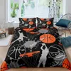 Beddengoed sets basketbal down dekbedovertrek Queen Set Boys and Girls Sports Game Comfort Cover Black Graffiti Bed Cover Sports Bed Cover J240507