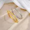 Bracelets de charme 316L Aço inoxidável Novo minimalismo de jóias finas da moda incorporando pulseira de charme de zircão deslumbrante para mulheres para mulheres