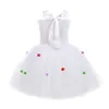 Girl's jurken Childrens Easter Rabbit Clothing Baby Girl White Rabbit Picture Jurk met Ear Bow Basket Childrens Halloween Animal Role Playing Setl240508