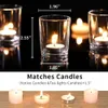 60pcs Candelas votivas Clear Tea Lights Holder Crianças Velas de Aniversário e Acessórios Partemo Partido Jar Home 240506