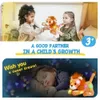 27cm filled lion pillow LED lights up music animal cute soft glow brown lion plush toy baby hoodie decoration girl gift 240424