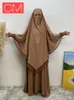 Vêtements ethniques Abayas de mode Ramadan pour femmes Hijab Dress Ensemble Femme Musulmane modeste robe Khimar Dubai Islam Turkey Kaftan Muslim