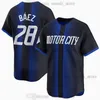 2024 City Connect Baseball Jerseys 28 Javier Baez 20 Spencer Torkelson 31 Riley Greene 29 Tarik Skubal 30 Kerry Carpenter Kenta Maeda 24 Miguel Cabrera 23 Kirk Gibson