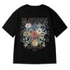 M8XL Men Tshirt Summer Comic Sunflower Print Short Sleeve T Shirt Unisex Oversize Loose Loversclothes TShirt 240423