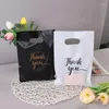 Enveloppe cadeau 100pcs merci le sac d'anniversaire de mariage fête Candy Giftchristmas Emballage pack pack noir blanc 15x20 / 20x30cm