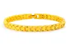 Pure Gold Color Chain Women039S armbanden Boerbakken 24K GP 8mm breedte Riem vorm Bracelet 185cm mode luxe vrouwen bruiloft J8564413