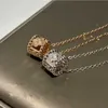 Originalità del marchio Versione High Van Honeycomb collana di caleidoscopio per piccola vita per donna 18k Clover Full Diamond Collarbone Chain come un paio di gioielli regalo