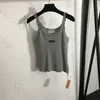 Orelhas de madeira malha Camisole Mulheres novas tampas finas de moda tampas finas de verão coletes sexy colheita tops