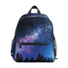 Sac à dos Fashion Children Sacs d'école 3D Starry Sky Print Kids Kiding Kindergarten Garçons et filles Sacs d'école mini sac de livres sac à dos