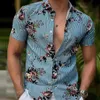 Chemises décontractées pour hommes Mentes d'été Short-Slved Stripes Vertical Stripes Fashion Casual Mens Shirt 2023 Hommes Slim Top T240507