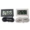 Mini termómetro de termometro digital incrustado con sonda y pantalla LCD de batería -50-110 ° C para el acuario de refrigerador interior