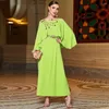 Ethnische Kleidung 2024 Eid Mubarak Muslim Frauen Maxi Kleid Diamanten Kaftan Dubai Türkei Abend Party Kleid Islamischer Ramadan Jalabiya Robe