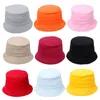 Ball Caps Bomhcs Fashion Children's Summer Summer Cotton Bucket Bucket Hat Boys Girls Couleur solide 17mz39f2