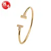 Nobele en elegante armband populaire cadeau -keuze sieraden stijl mode dubbele inbedding veelzijdige licht luxe met gemeenschappelijke tifanly