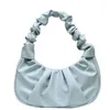 Сумки на плечах летние с плиссированные мешки для женщин Pu Cloud Leisure Armpit Bag Sack