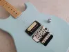 Guitare 2023 Nouveau !!!Guitare électrique de couleur bleu clair, corps massif, manche en érable, pas de pickguard, pick-ups h