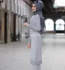 Abbigliamento etnico Elegante due pezzi Tops musulmani Pantaloni Adorazione Servizio Abita Abaya Abete Tunica Jubah Dubai Ramadan Set