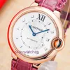 Cartre Luxury Top Designer Automatic Watches Used Blue Balloon Series Model We902028 Womens Mechanical Watch 36 6mm with Original Box