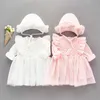 Robes de baptême de robe de baby à manches longues fête de robe de bébé et de mariage baptiste princesse coton vêtements automne nouveau Q240507