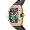 RM Luxury Watches Mechanical Watch Mills RM005 Automatic Rose Gold Men Strap Watch RM005 AE PG STXL