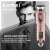 電気シェーバーkemei 3705プロのメタルハウジングヘアトリマーバーバーコードレス電気ヘアクリッパーメン充電式リチウムバッテリーT240507