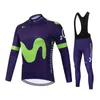 Movistar Team Long Sleeve Cycling Jerseys Ropa Ciclismo Maillot Bicycle Clothing Ademend MTB Bike Cycling Cloths 240508