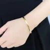 18k Gold Plated Designer Märke armband Kvinnor Thin Bangle Designer Letter Smycken rostfritt stål Armband manschett bröllopälskare gåva B 3186
