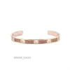 Designer for Women Classic Brand Rose Gold Bracelets Openings with Diamonds Fashion Jewelry New Style Personalized