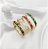Pulseiras clássicas de estilo de moda feminino Bangle Luxury Designer de pulseira multicolor Jóias Cristal 18K Praado de ouro aço inoxidável L8749832