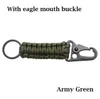 Rague de porte clés en plein air camping carabiner militaire paracord corde corde de camping kit de survie d'urgence outils outils d'ouvre-bouteille d'urgence