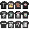 Black Shirt Men T Damesontwerper SHIRTS NIEUW T -shirt American Trendy Brand Red Face Tee Hells Bones Skull Summer 100% katoen T -shirt ZRVQ