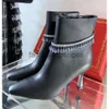 JC Jimmynessity Choo Boots Shoes Ladies Crystal Lamp Decoratie Kwaliteit Kleine vierkante kop met hoge hak Booties Luxe ontwerpers 7AQC