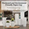 Tek kullanımlık fincan pipetler 8 oz Beyaz Kağıt Ağırlık / Soğuk İçecek Piknik Barbekü Seyahat ve Etkinliği İçin İçme