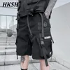 Shorts maschile HKSH Summer Techwear Dark Tactical Punk Sliose Drive Kind Lunghezza Trend Casual High Street Capris HK0667