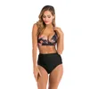 Dames zwemkleding hoge taille bikini set halter badpak vrouw zwempak vrouwelijk plus size 2024 3XL bloemenprint vrouwen