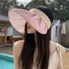 Wide Brim Hats Shell Sunscreen Hat Women's Summer Face Cover Sunshade Show Small Empty Top Waterproof Sun