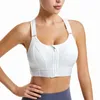 Aktive Unterwäsche Front Reißverschluss Sport BH für Frauen Hochstärke Großgröße Schocksicherer Laufen ohne Stahlringweste Fitness Yoga BH Unterwäsche D240508