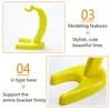 Kök förvaring 1/2/3st Fruit Fresh Keeping Hook Holder Decoration Yellow Banana Shape Fruits Display Stand Desktop Gruva