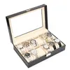 61012 20 Slots Wrist Watch Box Watch Holder Storage Case Organizer PU Leather Watch Display Box regalos para hombre 240423