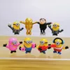 Action Toy Figures 4cm Miniones Miniature Figurines Migne Anime Toys Figure d'action pour enfants Bureau d'anniversaire Bureau Top Decoration Dolls Kids Gifts T240506