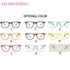 Sonnenbrille Dohohdo Antiblau Licht Retro farbige ovale Frauen Brille Rahmen 2024 Mode Nieten kleine Männer Leopard Framen Flat Brille