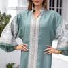 Vêtements ethniques Maroc Abaya Eid Femmes musulmanes Robe lâche Dubaï Turquie Arabe islamique Caftan Femme Vintage Style broderie Robe