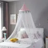 Baby Room Mosquito Net Kid Bed rideau canopy Round Crib Netting Bed Tent Baldachin Decoration Girl Bedroom Accessoires Dropship 240506