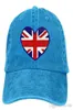 PZX Baseball Cap pour hommes femmes drapeau britannique Unisexe Coton Jeans ajusté Cap chapeau multicolore en option 9991903