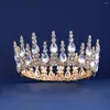 Haarklammern yy runde Braut Tiara Crown Crystal Hochzeit Stirnbänder Frauen Mädchen Kopfbedeckung Abschlusshändler Kopfschmuck Accessoires