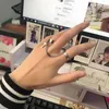Bangle Punk Geometric Silver Color Anime Chain Wrist Armband för kvinnor män ring charm set par emo mode smycken gåvor par