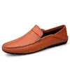 Sapatos casuais italiano artesanal de couro genuíno masculino masculino Moda de moda confortável marcas de luxo