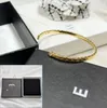 Luxe 18K vergulde 925 verzilverde bangle ontwerpers Classic Design modieus veelzijdige bangle hoogwaardige diamant ingelegde armband met doos