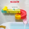 Bath Toys Baby Water Toys Wall Suction Cup Marmor Race Run Track Badrum Badkar Game Spela Badande dusch Badleksaker för barn D240507