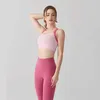 Actief ondergoed inlumine kleur bijpassende hoog-intensiteit all-in-one sportbeha voor vrouwen schokdichte Vest mooie rug training yoga fitness bh d240508